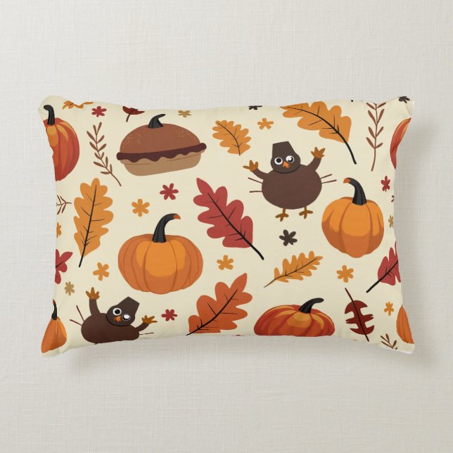 Thanksgiving day and autumn style pillow (Front)