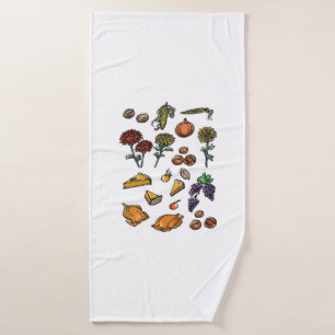 Thanksgiving day autumn attributes Classic T-Shirt Bath Towel