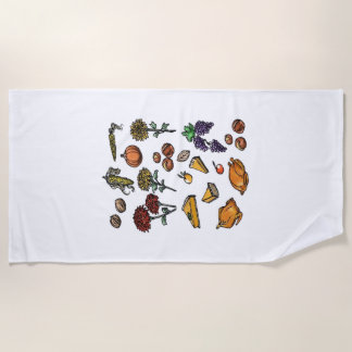 Thanksgiving day autumn attributes Classic T-Shirt Beach Towel