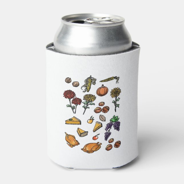 Thanksgiving day autumn attributes Classic T-Shirt Can Cooler (Can Front)
