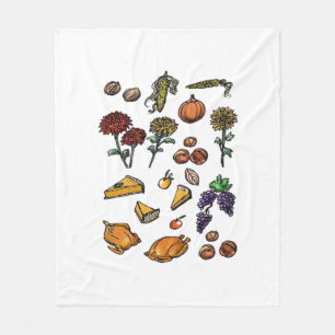 Thanksgiving day autumn attributes Classic T-Shirt Fleece Blanket