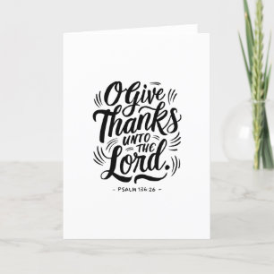 Thanksgiving Day Bible Verse: Psalm 136:26 Thank You Card