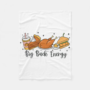 Thanksgiving Day Big Ck Energy Fleece Blanket