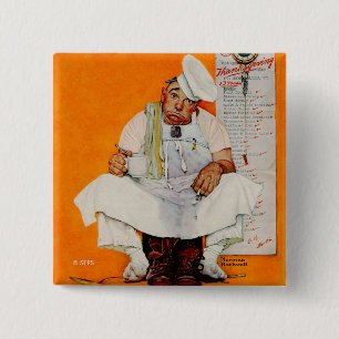 Thanksgiving Day Blues 15 Cm Square Badge