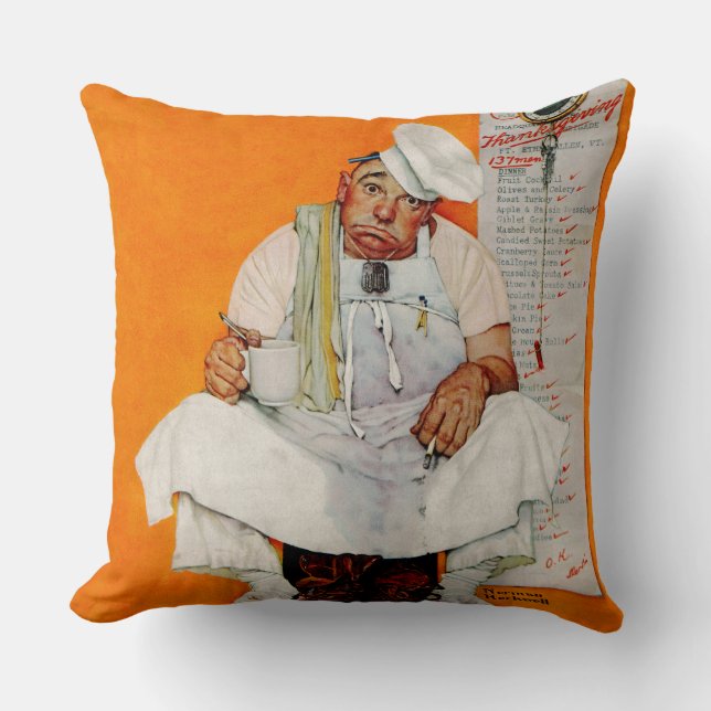 Thanksgiving Day Blues Cushion (Front)