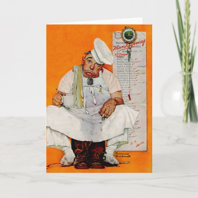 Thanksgiving Day Blues Holiday Card (Front)