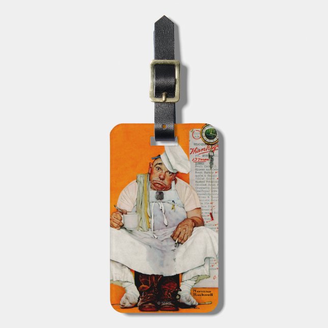 Thanksgiving Day Blues Luggage Tag (Front Vertical)