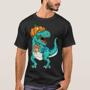Thanksgiving Day Boys Dinosaur Holding Turkey T re T-Shirt