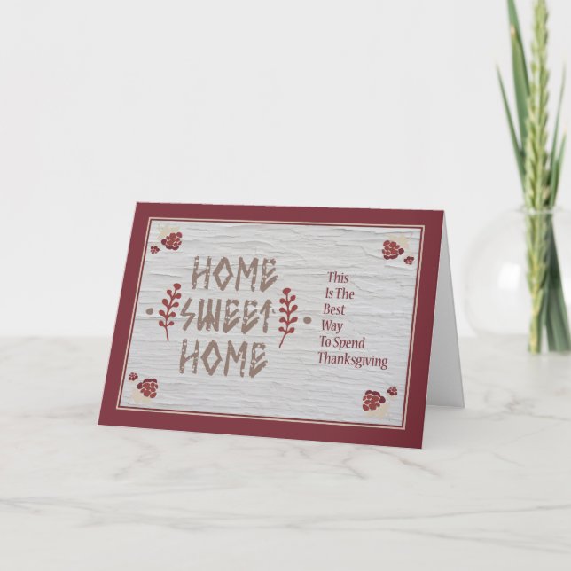 Thanksgiving Day Card in Fall Colours (Front)