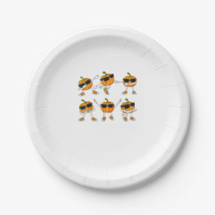 Thanksgiving Day Dancing Pumpkin Boys Girls Kids  Paper Plate