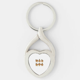Thanksgiving Day Dancing Turkey Pilgrim Boys Girls Key Ring