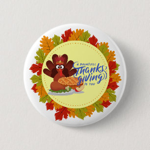 Thanksgiving Day Designs 6 Cm Round Badge
