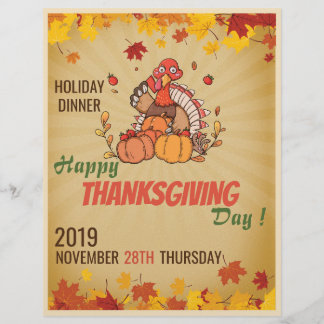 Thanksgiving Day Flyer Custom Letterhead