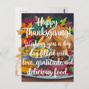 Thanksgiving Day of Love and Gratitude Postcard
