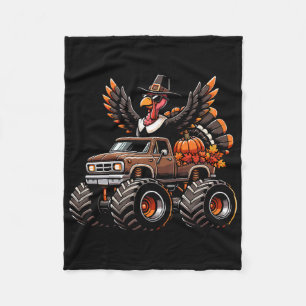Thanksgiving Day Parade Turkey Celebration In Char Fleece Blanket