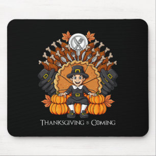 Thanksgiving Day Pilgrim Throne Fun Boys Girls Kid Mouse Pad
