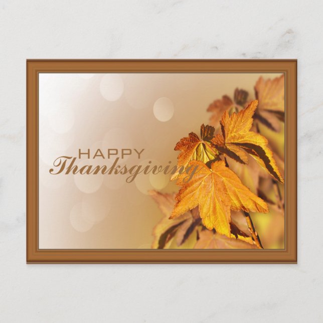Thanksgiving Day Postcard (Front)