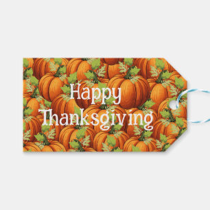 THANKSGIVING DAY PUMPKINS GIFT TAGS