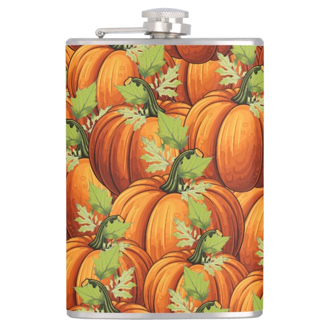 THANKSGIVING DAY PUMPKINS  HIP FLASK (Front)