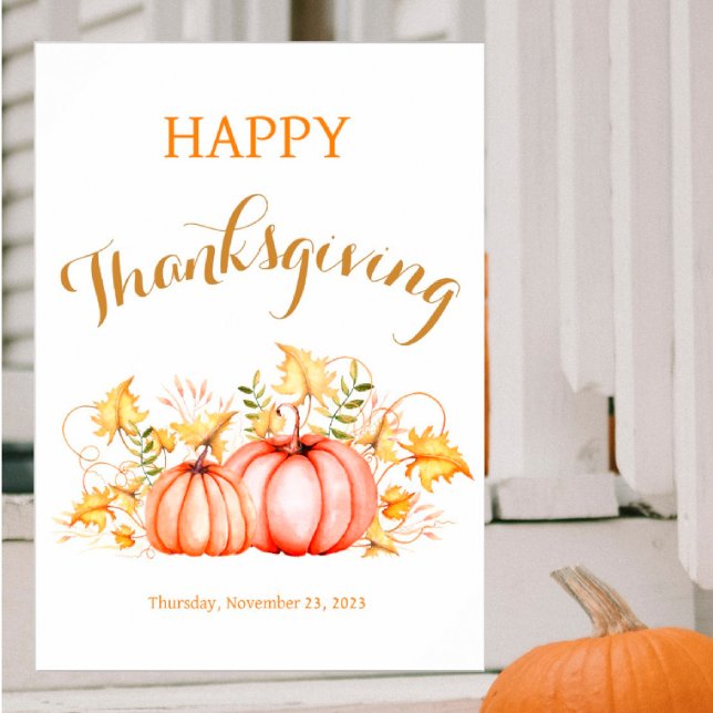 Thanksgiving Day Pumpkins Poster (I wish you happiness))))