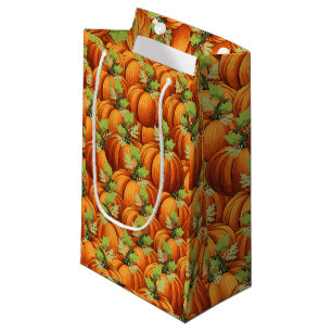 THANKSGIVING DAY PUMPKINS  SMALL GIFT BAG