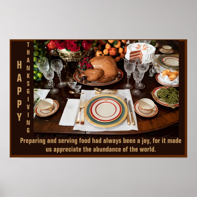 Thanksgiving Day quote of appreciation and  JOY Poster (Front)