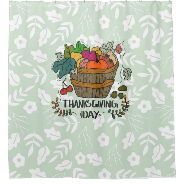 Thanksgiving Day Shower Curtain (Front)