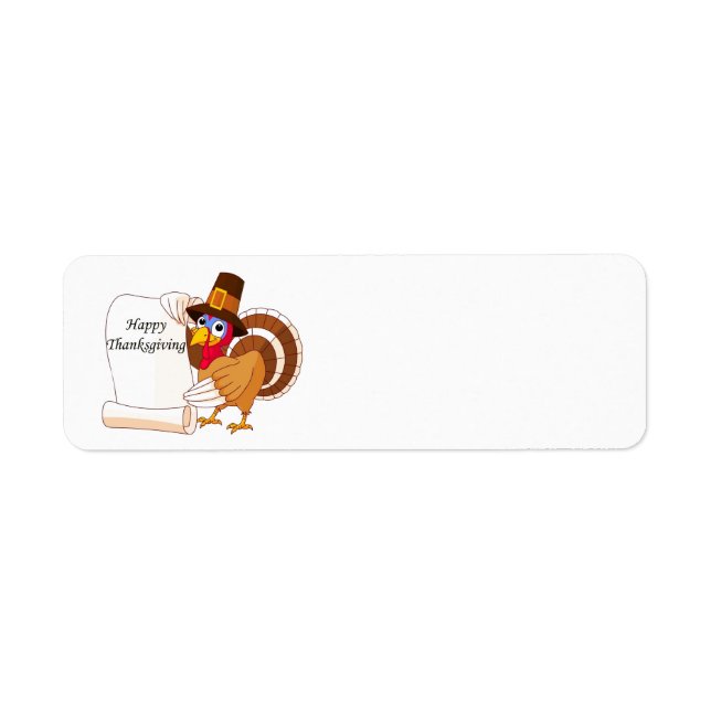 Thanksgiving day turkey address label return address label (Front)