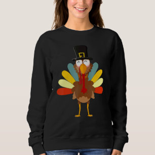 Thanksgiving Day  Turkey colorful  Boys Girls Sweatshirt