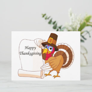 Thanksgiving day turkey holiday card