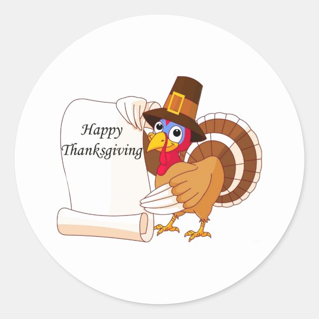 Thanksgiving day turkey stickers (Front)