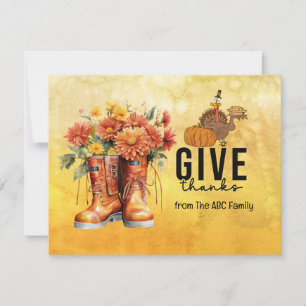 Thanksgiving Day watercolor Holiday Card