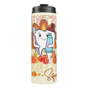 Thanksgiving Dental Squad Festive Dental Team Thermal Tumbler