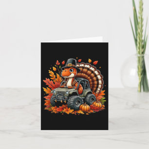Thanksgiving Design Boys Kids Dinosaur T Rex Fall Card