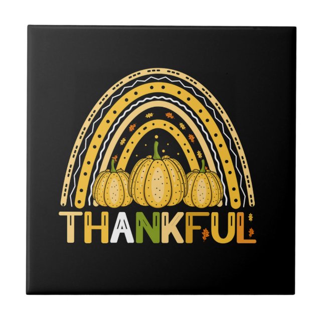 thanksgiving design ceramic tile (Front)