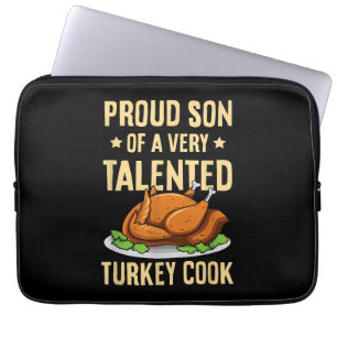 Thanksgiving Design for a Son of a Turkey Cook Laptop Sleeve