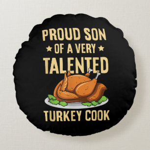 Thanksgiving Design for a Son of a Turkey Cook Round Cushion