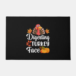 Thanksgiving Digesting Turkey Face Doormat