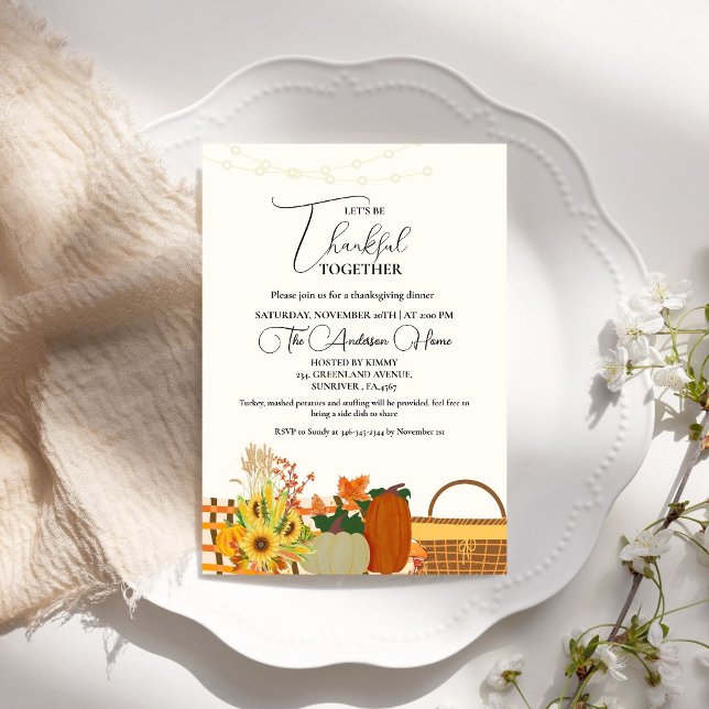 Thanksgiving Dineer fall Pumpkin Turkey party   Invitation (Creator Uploaded)