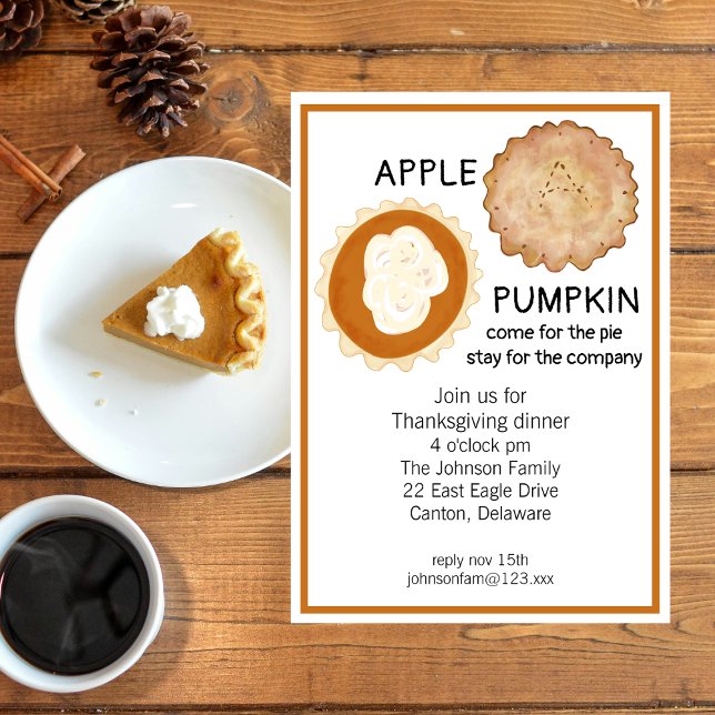 Thanksgiving Dinner and Pie Invitation (Creator Uploaded)