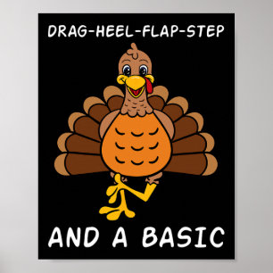 Thanksgiving Dinner Clogging Dance Turkey Dancing Poster