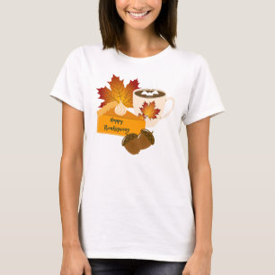 Thanksgiving Dinner Cuisine Pumpkin Pie Hot Cocoa T-Shirt