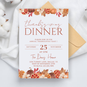 Thanksgiving Dinner Eat Annual Thanksgiving Feast Invitation