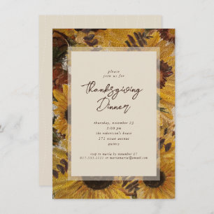 Thanksgiving Dinner Fall Floral Invitation