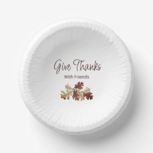 Thanksgiving Dinner Fall Foliage Friendsgiving   Paper Plate