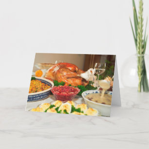 thanksgiving dinner holiday card