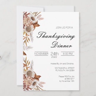 Thanksgiving Dinner Invitation
