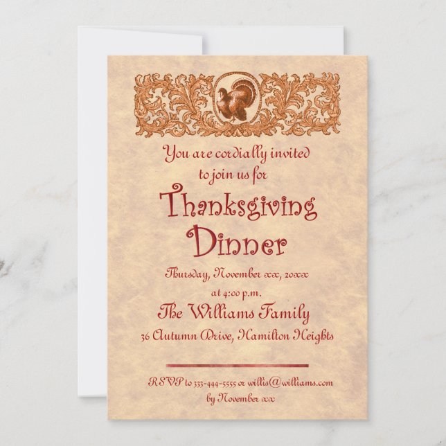 Thanksgiving Dinner Invitation (Front)