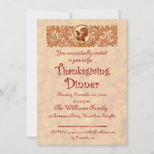 Thanksgiving Dinner Invitation