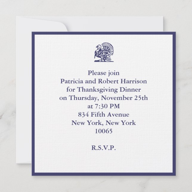 Thanksgiving Dinner Invitation (Front)